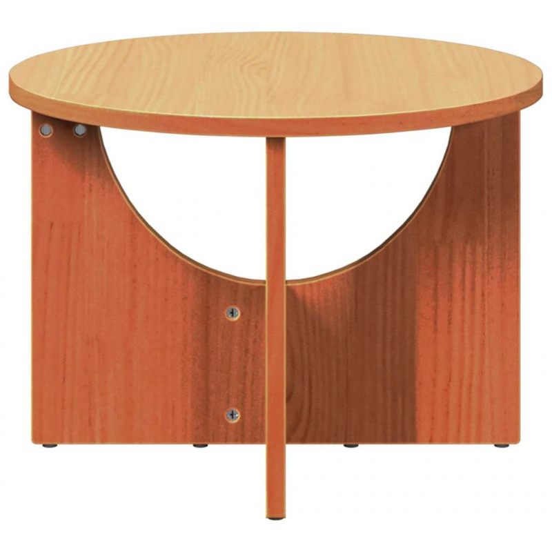 Stolik kawowy Woskowy Brąz 50 x 50 x 35 cm Lite drewno sosnowe