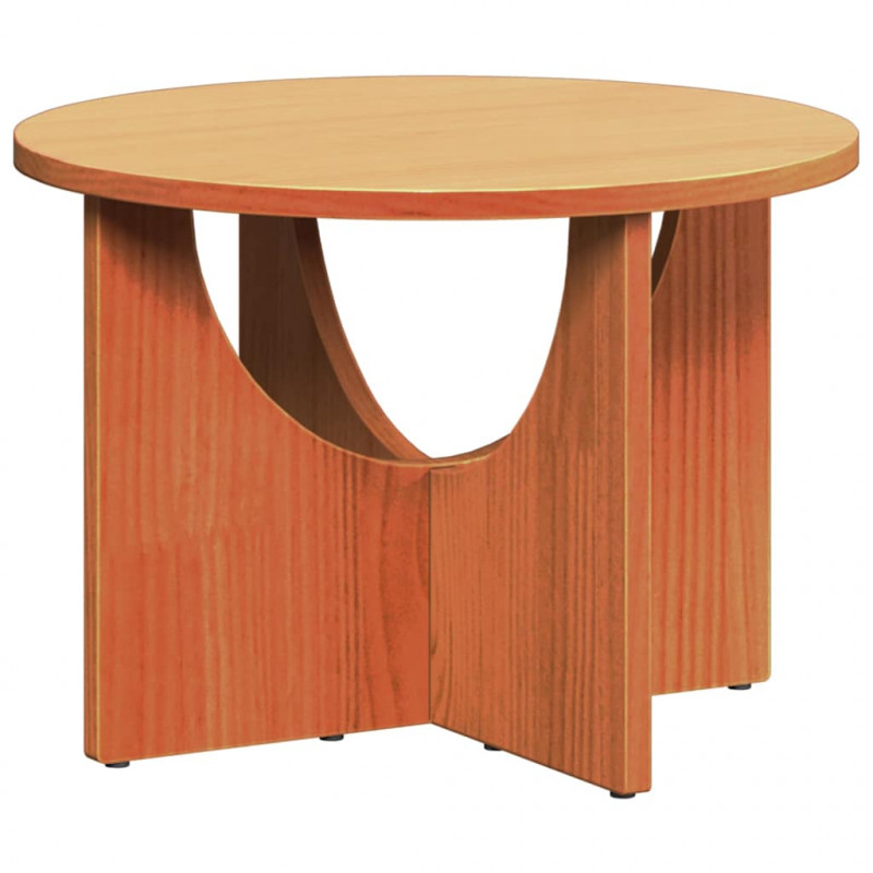 Stolik kawowy Woskowy Brąz 50 x 50 x 35 cm Lite drewno sosnowe