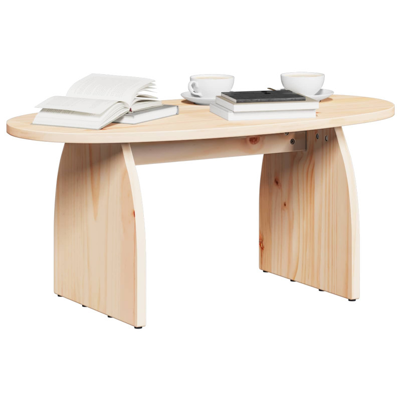 Stolik kawowy Brązowy 80 x 40 x 35 cm Lite drewno sosnowe
