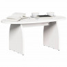 Stolik kawowy Biały 80 x 40 x 35 cm Lite drewno sosnowe
