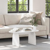 Stolik kawowy Biały 80 x 40 x 35 cm Lite drewno sosnowe