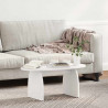 Stolik kawowy Biały 80 x 40 x 35 cm Lite drewno sosnowe