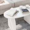 Stolik kawowy Biały 80 x 40 x 35 cm Lite drewno sosnowe