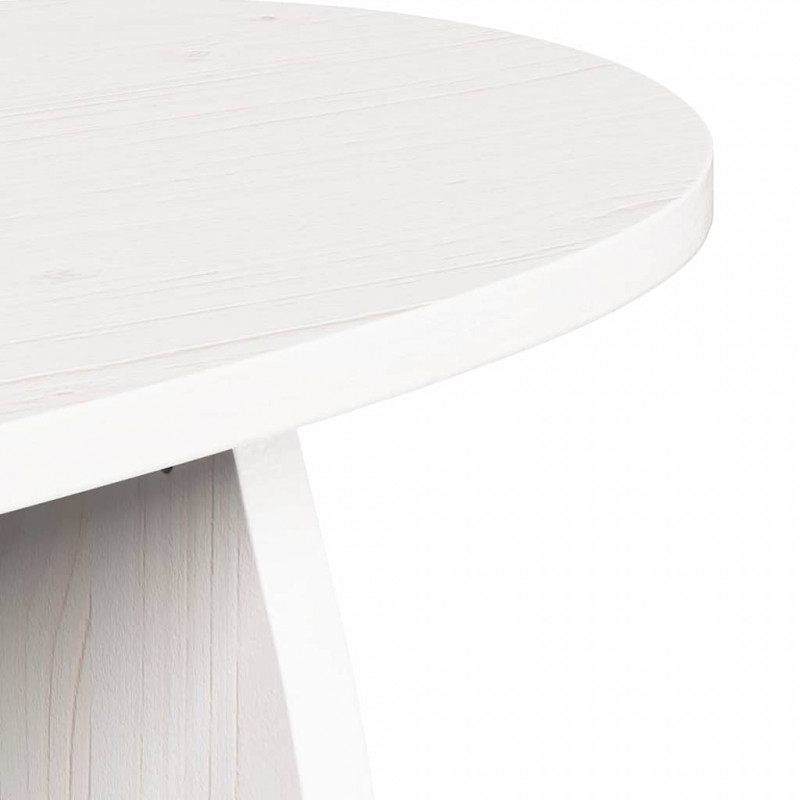 Stolik kawowy Biały 80 x 40 x 35 cm Lite drewno sosnowe