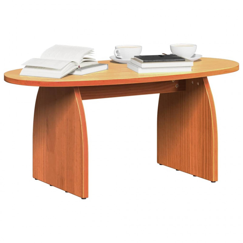 Stolik kawowy Woskowy Brąz 80 x 40 x 35 cm Lite drewno sosnowe