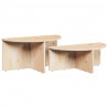 Stolik kawowy 2 pcs Naturalny Lite drewno sosnowe