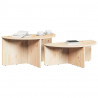 Stolik kawowy 2 pcs Naturalny Lite drewno sosnowe
