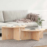 Stolik kawowy 2 pcs Naturalny Lite drewno sosnowe