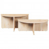 Stolik kawowy 2 pcs Naturalny Lite drewno sosnowe