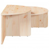 Stolik kawowy 2 pcs Naturalny Lite drewno sosnowe