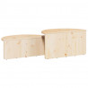 Stolik kawowy 2 pcs Naturalny Lite drewno sosnowe