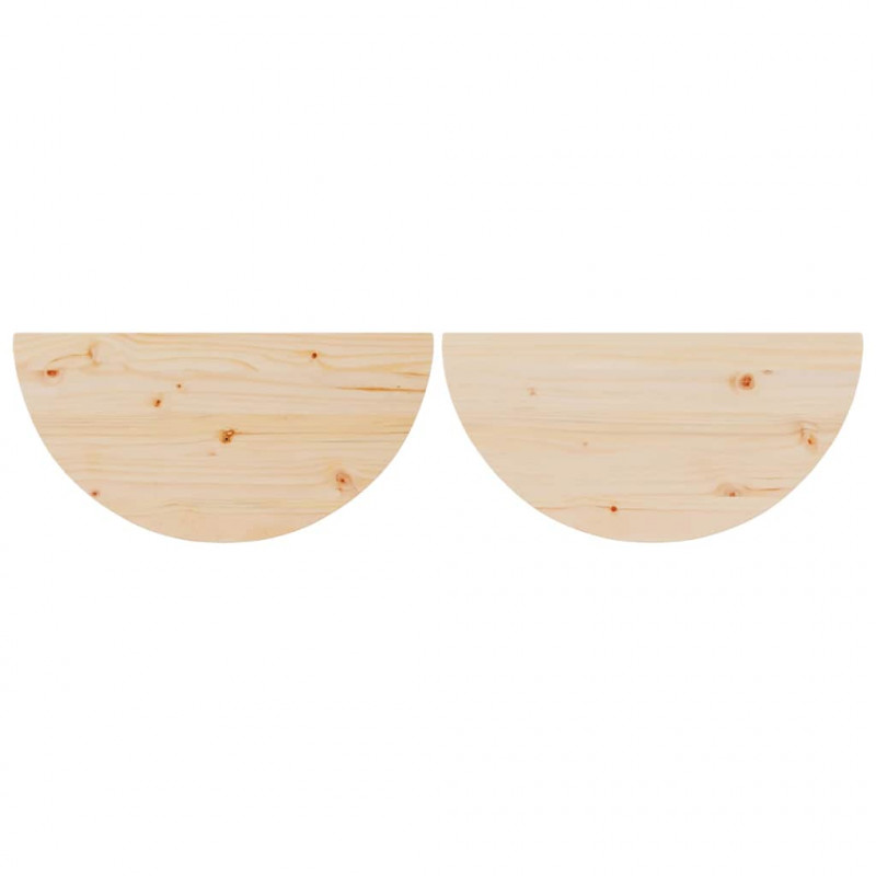Stolik kawowy 2 pcs Naturalny Lite drewno sosnowe