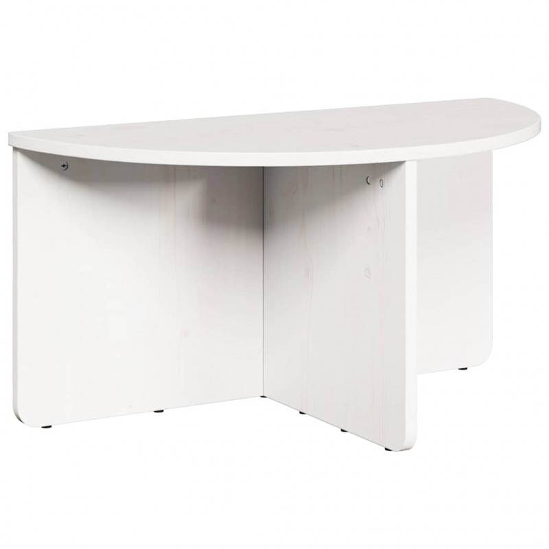 Stolik kawowy 2 pcs Biały Lite drewno sosnowe