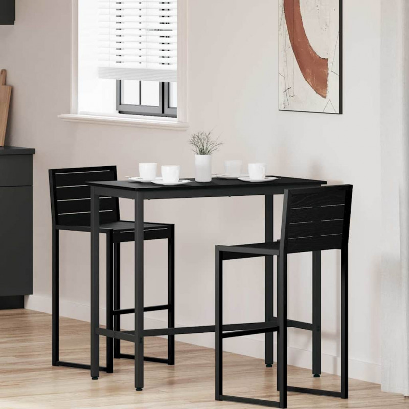 stół Czarny Dąb 100 x 50 x 90,5 cm Drewno inżynieryjne i stal