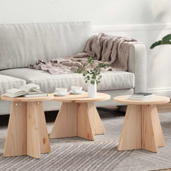 Stolik kawowy 3 pcs Naturalny