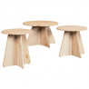 Stolik kawowy 3 pcs Naturalny
