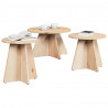 Stolik kawowy 3 pcs Naturalny