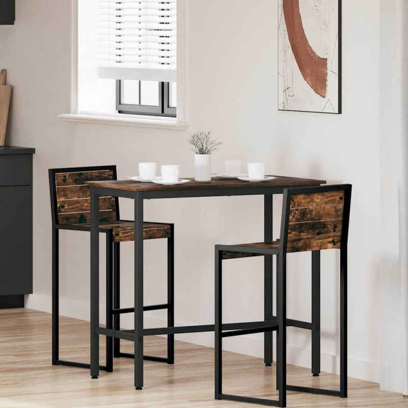 stół Dąb wędzony 100 x 50 x 90,5 cm Drewno inżynieryjne i stal