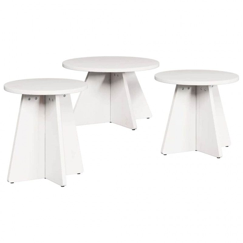 Stolik kawowy 3 pcs Biały
