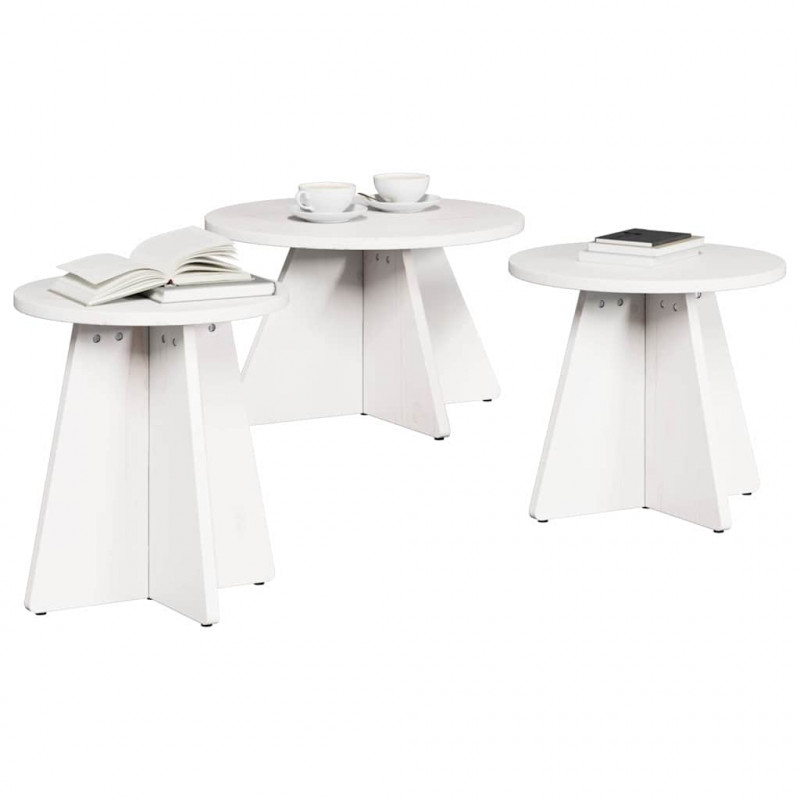 Stolik kawowy 3 pcs Biały