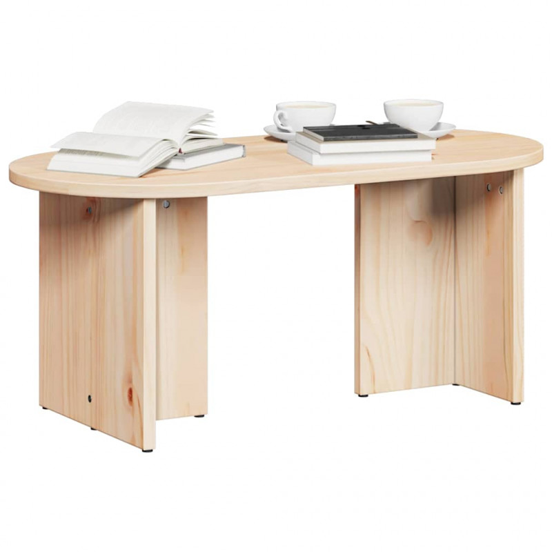 Stolik kawowy Naturalny 80 x 39,5 x 35 cm Lite drewno sosnowe