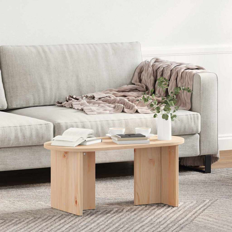 Stolik kawowy Naturalny 80 x 39,5 x 35 cm Lite drewno sosnowe