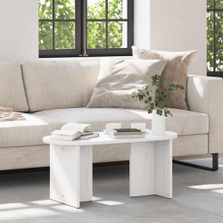 Stolik kawowy Biały 80 x 39,5 x 35 cm Lite drewno sosnowe