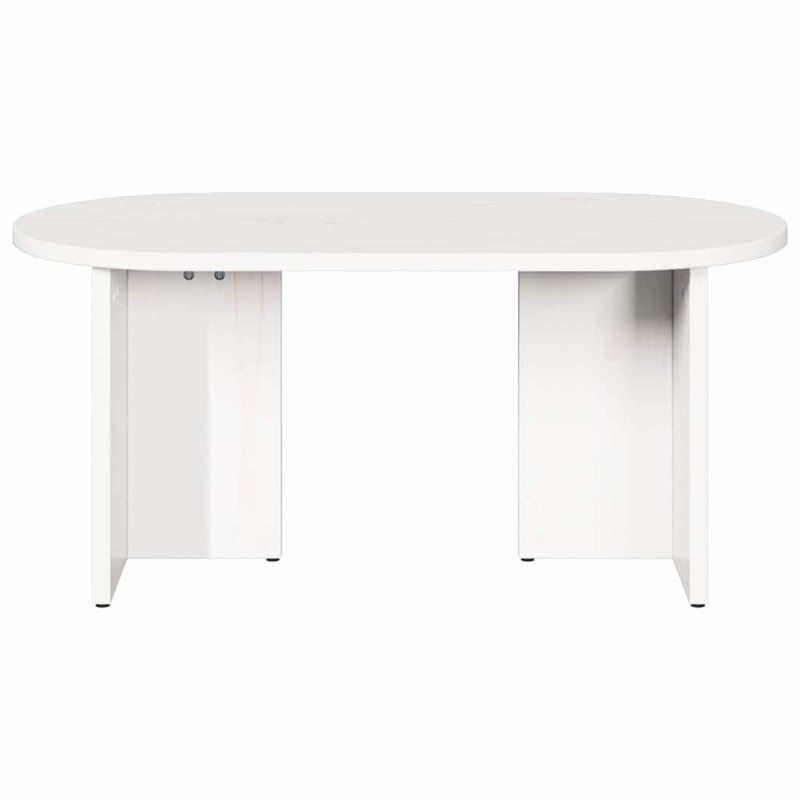 Stolik kawowy Biały 80 x 39,5 x 35 cm Lite drewno sosnowe
