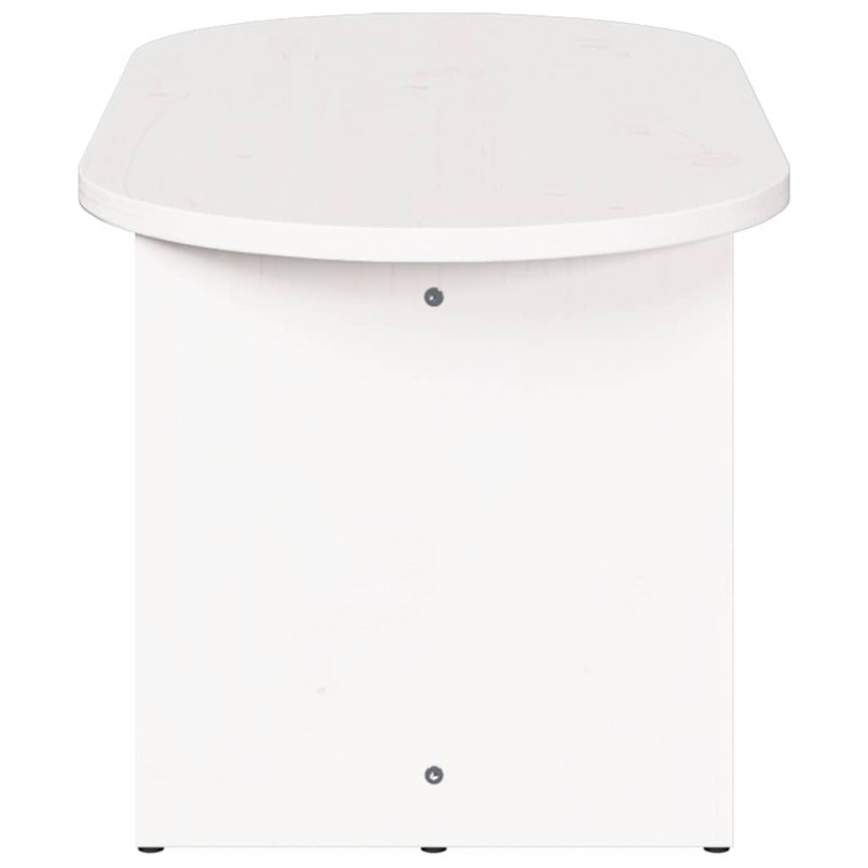 Stolik kawowy Biały 80 x 39,5 x 35 cm Lite drewno sosnowe