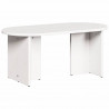 Stolik kawowy Biały 80 x 39,5 x 35 cm Lite drewno sosnowe