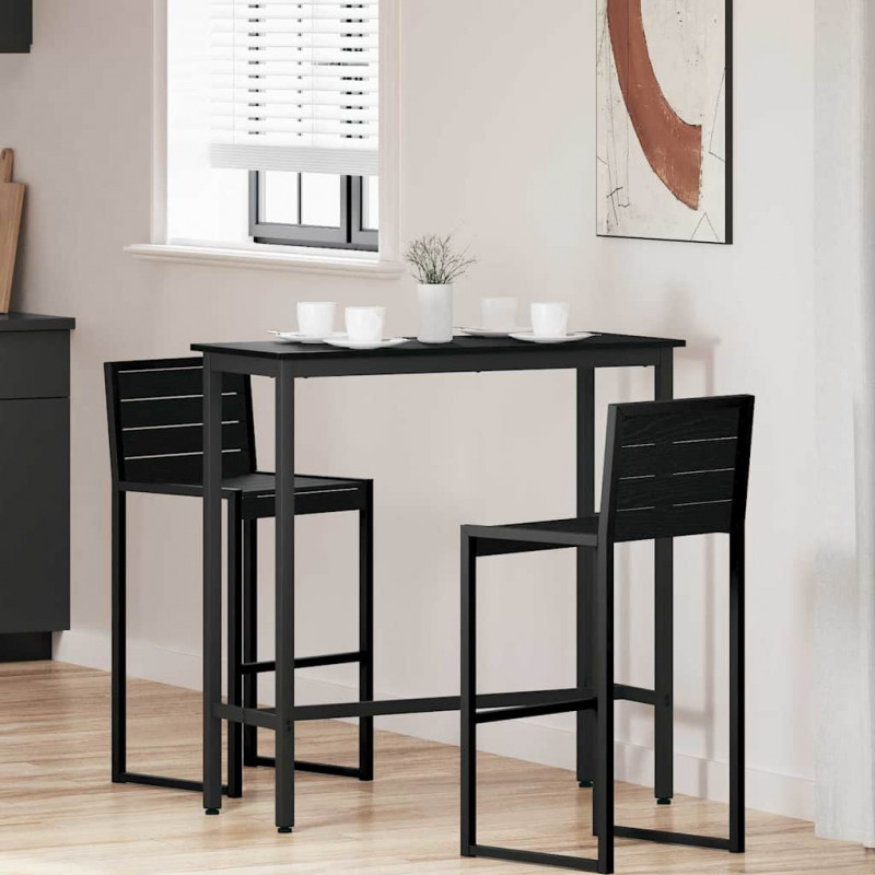 stół Czarny Dąb 100 x 40 x 100,5 cm Drewno inżynieryjne i stal