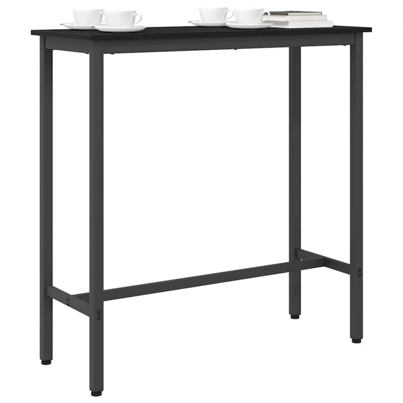 stół Czarny Dąb 100 x 40 x 100,5 cm Drewno inżynieryjne i stal