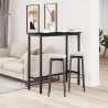 stół Czarny Dąb 100 x 40 x 100,5 cm Drewno inżynieryjne i stal