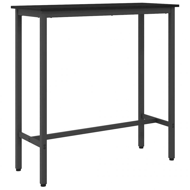 stół Czarny Dąb 100 x 40 x 100,5 cm Drewno inżynieryjne i stal