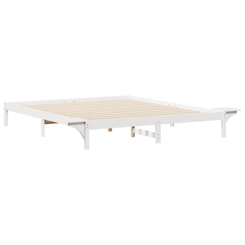 Łóżko z bocznymi stolikami Biały 200 x 220 cm