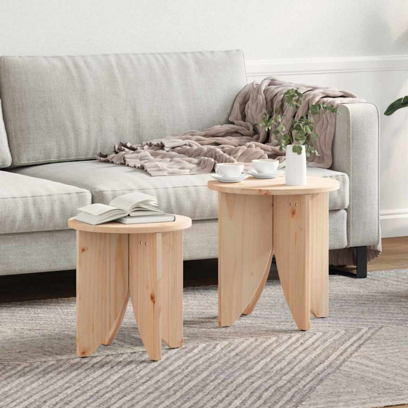 Stolik kawowy 2 pcs Naturalny