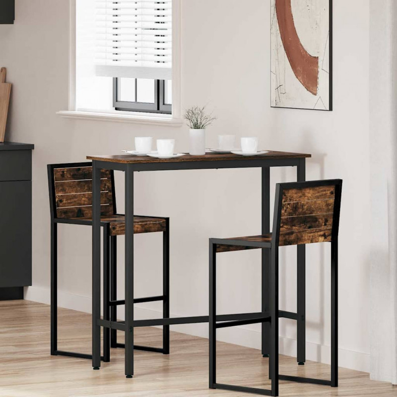 stół Dąb wędzony 100 x 40 x 100,5 cm Drewno inżynieryjne i stal