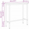 stół Dąb wędzony 100 x 40 x 100,5 cm Drewno inżynieryjne i stal