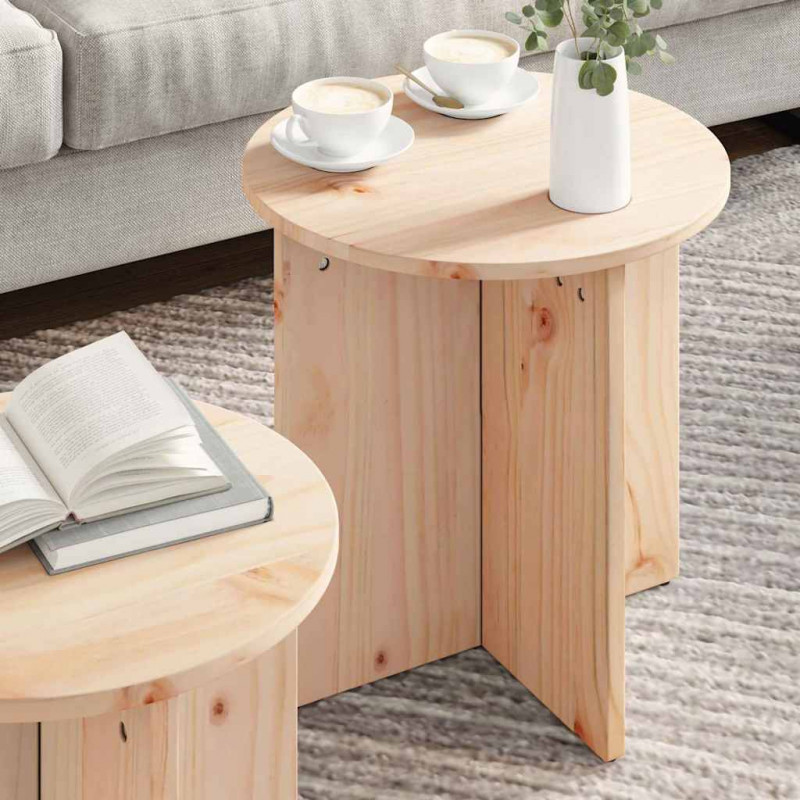 Stolik kawowy 2 pcs Naturalny