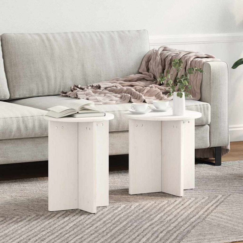 Stolik kawowy 2 pcs Biały
