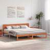 Ramka łóżka Woskowy Brąz 200 x 200 cm Lite drewno sosnowe