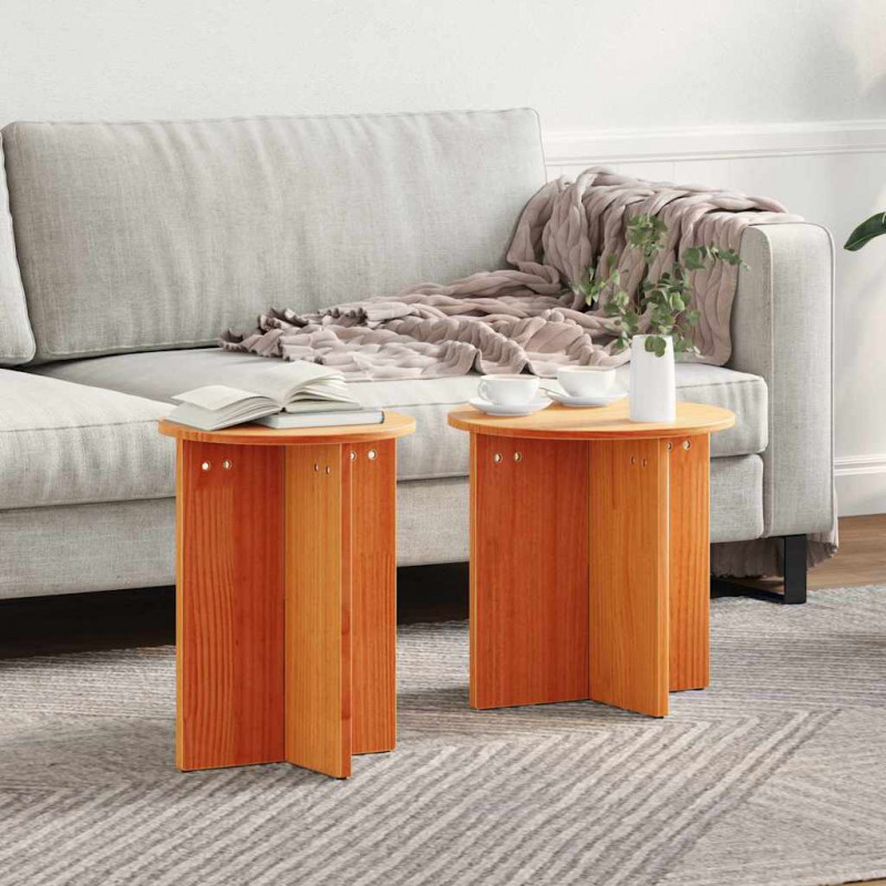 Stolik kawowy 2 pcs Woskowy Brąz