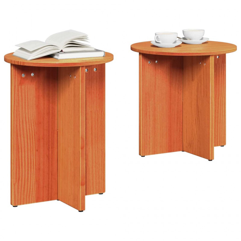Stolik kawowy 2 pcs Woskowy Brąz