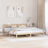 Ramka łóżka Naturalny 180 x 200 cm Lite drewno sosnowe