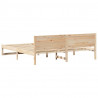 Ramka łóżka Naturalny 180 x 200 cm Lite drewno sosnowe