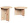 Stolik kawowy 2 pcs Naturalny Lite drewno sosnowe
