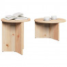 Stolik kawowy 2 pcs Naturalny Lite drewno sosnowe