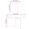 Stolik kawowy 2 pcs Naturalny Lite drewno sosnowe