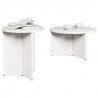 Stolik kawowy 2 pcs Biały Lite drewno sosnowe