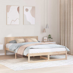 Ramka łóżka Naturalny 160 x 200 cm Lite drewno sosnowe